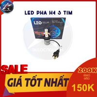 [KHUYẾN MÃI] LED PHA CHÂN H4 C6 3 TIM ÁNH SÁNG TRẮNG