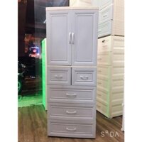 KHUYẾN MẠI MẪU BÁN CHẠY- TỦ NHỰA GIẢ GỖ LẮP GHÉP CAO CẤP 7 TẦNG VIỆT HÀN