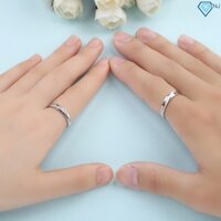 ⚡KHUYẾN MẠI⚡ Nhẫn đôi bạc 925 đẹp, nhẫn cặp bạc khắc tên THEO YÊU CẦU