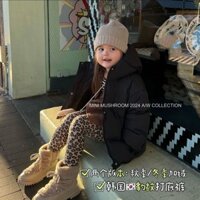 [Khuyến mãi] Quần legging co giãn in họa tiết da báo mùa thu đông dành cho bé gái