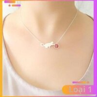 [Khuyến Mãi Sốc] Dây chuyền mèo nhỏ hạt dâu tây xinh xắn