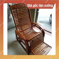 [Khuyến Mãi Sốc] Ghế lười gỗ, ghế gỗ thư giãn gỗ sồi đánh vecly màu vàng nhạt cao cấp