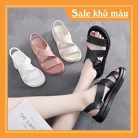 [Khuyến Mãi Sốc] Giày Sandal Nữ Nhựa Dẻo Đi Mưa Hapu (Đen, Hồng, Kem) - GL008