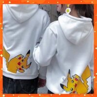 [Khuyến Mại Sock] Áo Đôi Hoodie Pika Phóng Điện Loại A Hàng Đẹp