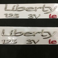 [KHUYẾN MẠI] Trọn bộ tem chữ LIBERTY 125 3V ie nổi dán xe máy chất liệu siêu bền đẹp A128