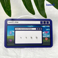 Khuyên Mũi Titan Đá Trắng Chốt Dẹt (F136) • Lamontshop