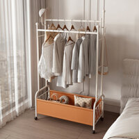 [Khuyến nghị của cửa hàng] Giá treo áo di động bằng thép carbon hai cực Giá treo hộp đựng quần áo phòng ngủ