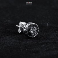 Khuyên nụ bạc đính đá nam Moderato Star 7 mm