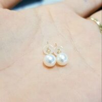 Khuyên nụ chân vàng au 750