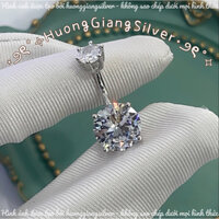 Khuyên rốn đá 10ly Bạc s925 - HuongGiangSilver