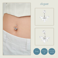 Khuyên rốn đá GEM 5 LEAF BELLY 10MM Elegant (Giá 1 chiếc)