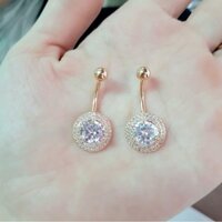 KHUYÊN RỐN ĐÁ PHA LÊ THỜI TRANG/KHUYÊN THÉP Y TẾ