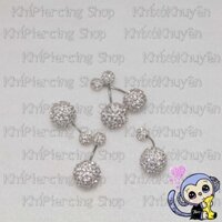 Khuyên Rốn đá trắng mini - Khỉ Xỏ Khuyên Piercing