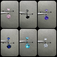 Khuyên rốn đá tròn nhỏ không han rỉ, không bạc màu