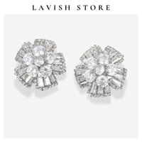 Khuyên Tai Bạc 925 Cao Cấp Đính Đá Pha Lê Cao Cấp Lavish Store Trang Sức Sang Trọng Thanh Lịch - KD100828