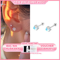 Khuyên tai bạc 925 cho nữ Đá mặt trăng Moonstone TBHP s925 Silver Earrings - Mã TSJB17