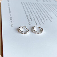 Khuyên tai bạc cá tính king silver khuyên xoắn sát tai ST01