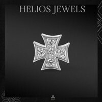 Khuyên tai bạc nam, nữ HeliSilver Trouvaile S925 x Moissanite Stone Helios Silver Original