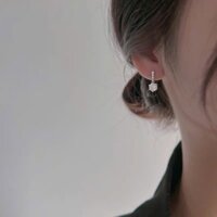 Khuyên tai bạc nụ đá Khuyên tai bạc dáng dài trang sức bạc Silvergo