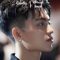 Khuyên tai bạc nụ đính đá tròn size 8MM dành cho nam nữ Carla nhiều size lấp lánh nhỏ xinh BT03