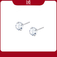 Khuyên tai bạc nữ nụ đính đá 3025SV 4mm (1 đôi) - Khuyên tai đầy đủ phụ kiện PAN