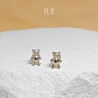 Khuyên tai bạc RUI teddy bear dễ thương - RUIKT006 (1 chiếc)