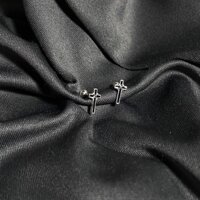 Khuyên tai BẠC thánh giá chốt xoắn