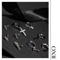 Khuyên tai bạc - Unisex nam nữ - IIXO STUDIO