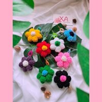 Khuyên Tai Bông Hoa Móc Len Handmade Màu Sắc Rực Rỡ Cực Độc Đáo Chất Ngầu