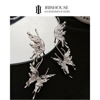 Khuyên tai bướm đôi vành tai bướm bạc IrisHouse