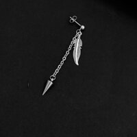 Khuyên tai cá tính dáng dài sợi xích tua rua độc đáo - Mẫu 2