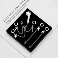 Khuyên tai đeo tai nghe airpod so cool phong cách Hàn Quốc idol xỏ lỗ và kẹp vành - Kẹp vành - Ngôi sao