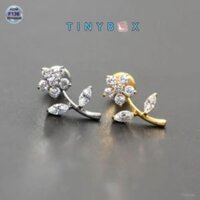 Khuyên tai hình bông hoa xinh xắn - Titanium - 2 màu