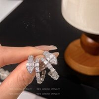 Khuyên Tai Hình Rắn Đính Đá Zircon Sang Trọng Cho Nữ