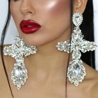 Khuyên Tai Hình Thánh Giá Đính Đá Phong Cách Âu Mỹ Phổ Biến