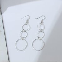 Khuyên tai móc 3 vòng sành điệu, cá tính - Mẫu 1