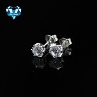 Khuyên tai nam bạc 925 - Bạc Shaiya - KN 42 - Đá CZ 6mm