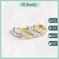 Khuyên Tai Nạm Đá Bạc S925 - Bông Tai Phong Cách Đơn Giản Và Thanh Lịch TN Jewelry - KT0005