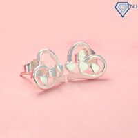 Khuyên tai nữ bạc đẹp hình trái tim BTN0113 Trang Sức TNJ