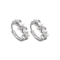 Khuyên tai nữ Bạc LoPa dáng chốt tròn hoa mai dáng cá tính sang chảnh Jewelry LoPa