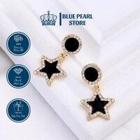 Khuyên tai nữ BLUE PEARL KT0035 titan cao cấp mạ vàng 18k, bạc Italy 925 không gỉ ngôi sao lấp lánh