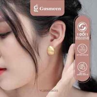 Khuyên tai nữ Gusmeen Basic Earrings mạ vàng 18K, bông tai nữ bạc hình bán cầu đơn giản thanh lịch YLJ202306055
