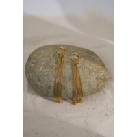 Khuyên tai nữ Jesmee Tassels mạ vàng 18K thiết kế khuyên tua rua thả dài- E65000