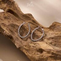 Khuyên tai nữ Oval Hoops FIONA Titanium Premium