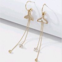 Khuyên tai nữ thời trang titan mạ vàng 14k