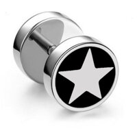 Khuyên tai quả tạ khắc chi tiết nam nữ cá tính hot hit trend giới trẻ - 01