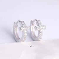 Khuyên tai thánh giá bạc 925 ♥️ Cá tính ♥️ bạc cao cấp sắc nét đến từng chi tiết