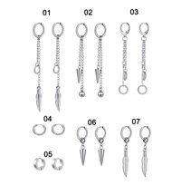 Khuyên tai titan unisex không gỉ - 05