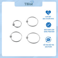 Khuyên tai tròn 1 viên bi - Bông tai cao cấp TBlue