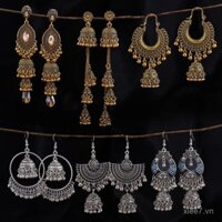 Khuyên tai tua rua hình lồng chim retro Thái Lan, phong cách thời trang thanh lịch, cá tính, đa năng, kiểu dân tộc, khuyên tai dài, khuyên tai kỳ nghỉ cho phụ nữ